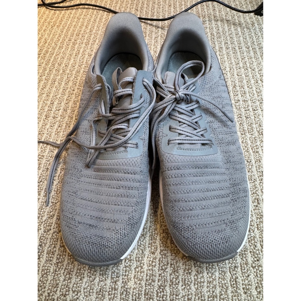 Orthofeet Edgewater Mens 9‎ D Gray Knit Athletic Walking Shoes 20013